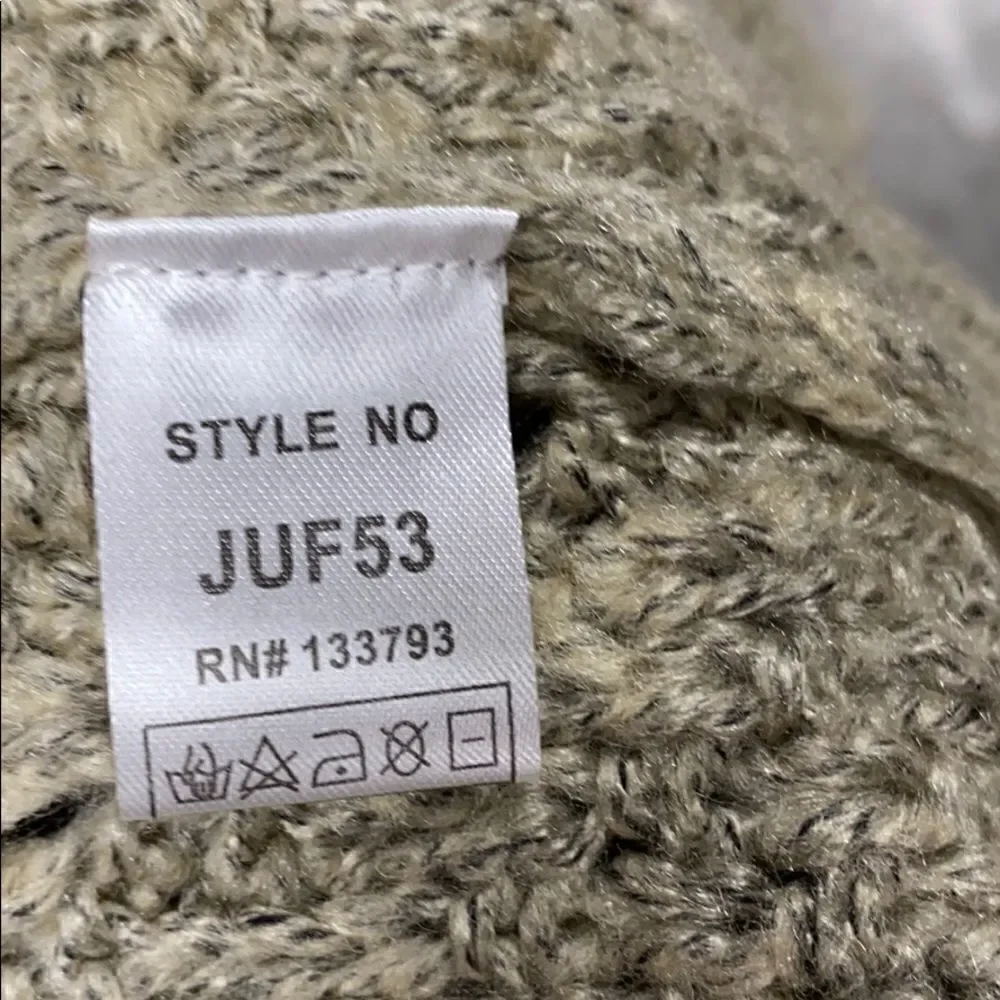 POL Cable Knit Khaki Long Cardigan Size Small
